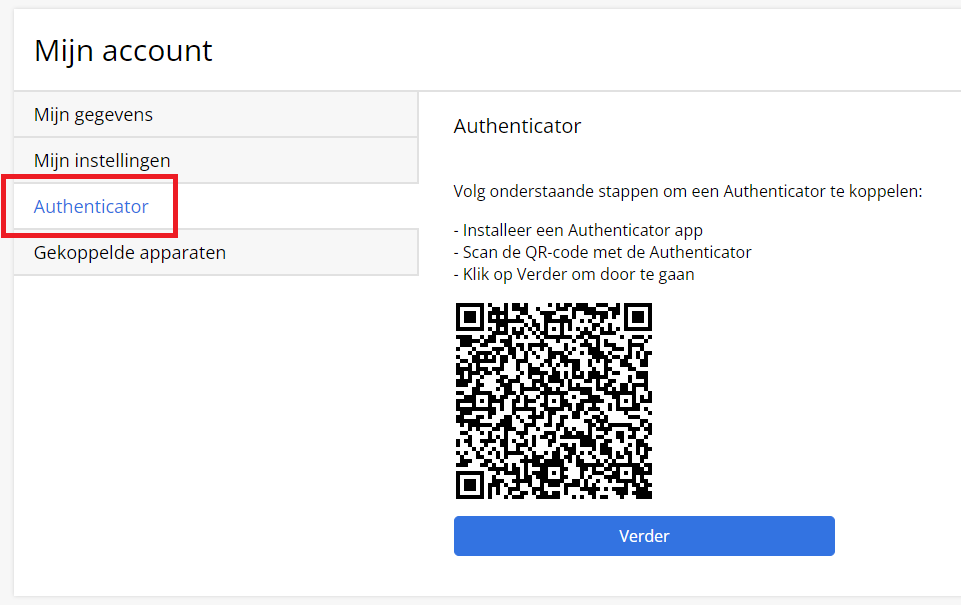 Tweefactorauthenticatie in PinkWeb - Instructie 4